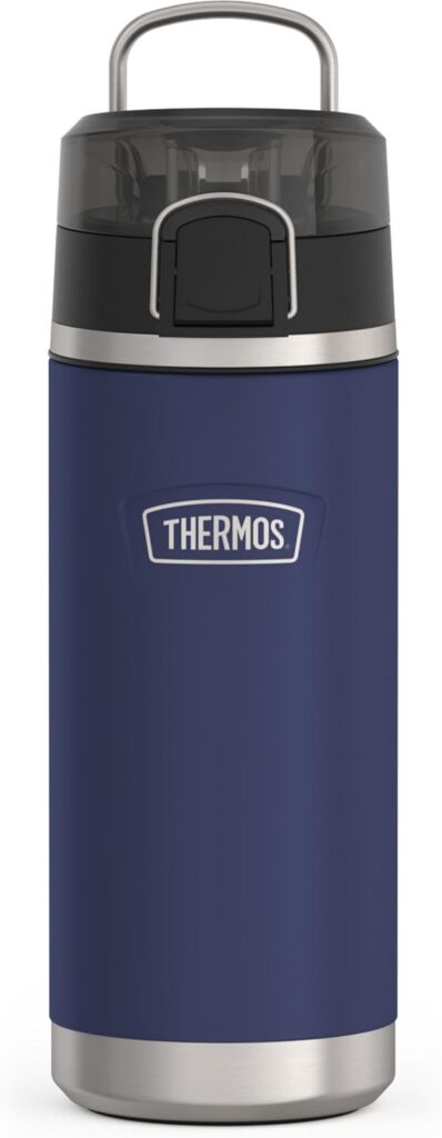 THERMOS ICON SERIES Water Bottle with Spout – 18 Ounce, Navy – Stainless Steel Vacuum Insulated Water Bottle with Lid