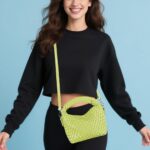 Woven Crossbody Bag Small Tote Cute Purse for Women,Top Handle Handbag Pu Leather Shoulderbag with Detachable Strap