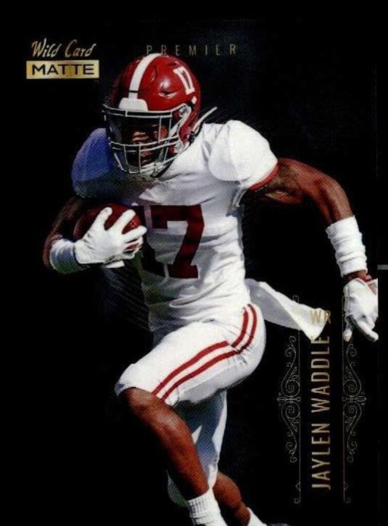 2021 Wild Card Matte Black Retail #MBC-12 Jaylen Waddle RC Rookie Alabama Crimson Tide Football Trading Card