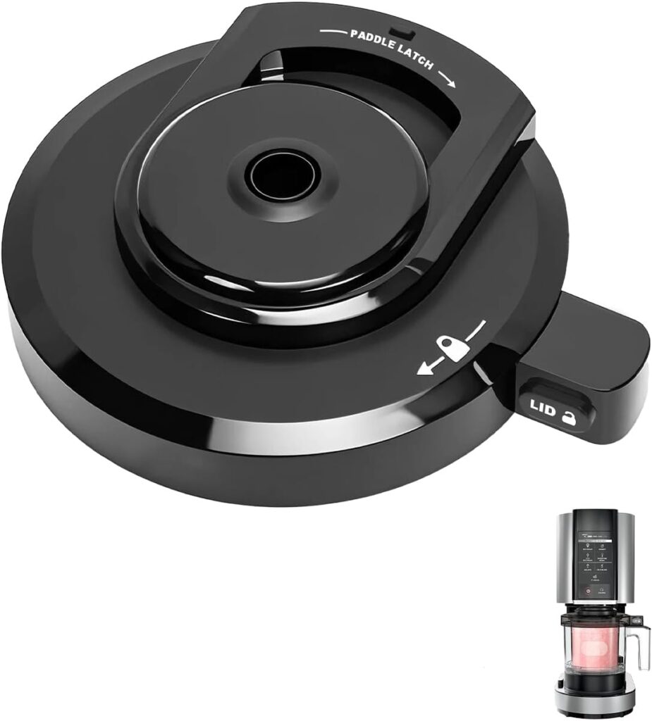 Outer Bowl Lid for NC301 Ice Cream Maker, Creami Accessories Compatible with Ninja NC299AMZ/NC301/NC300/NC201/NC101 Series, Reusable Creami Replacement Lid Parts Fit for Ninja (NO Paddle)
