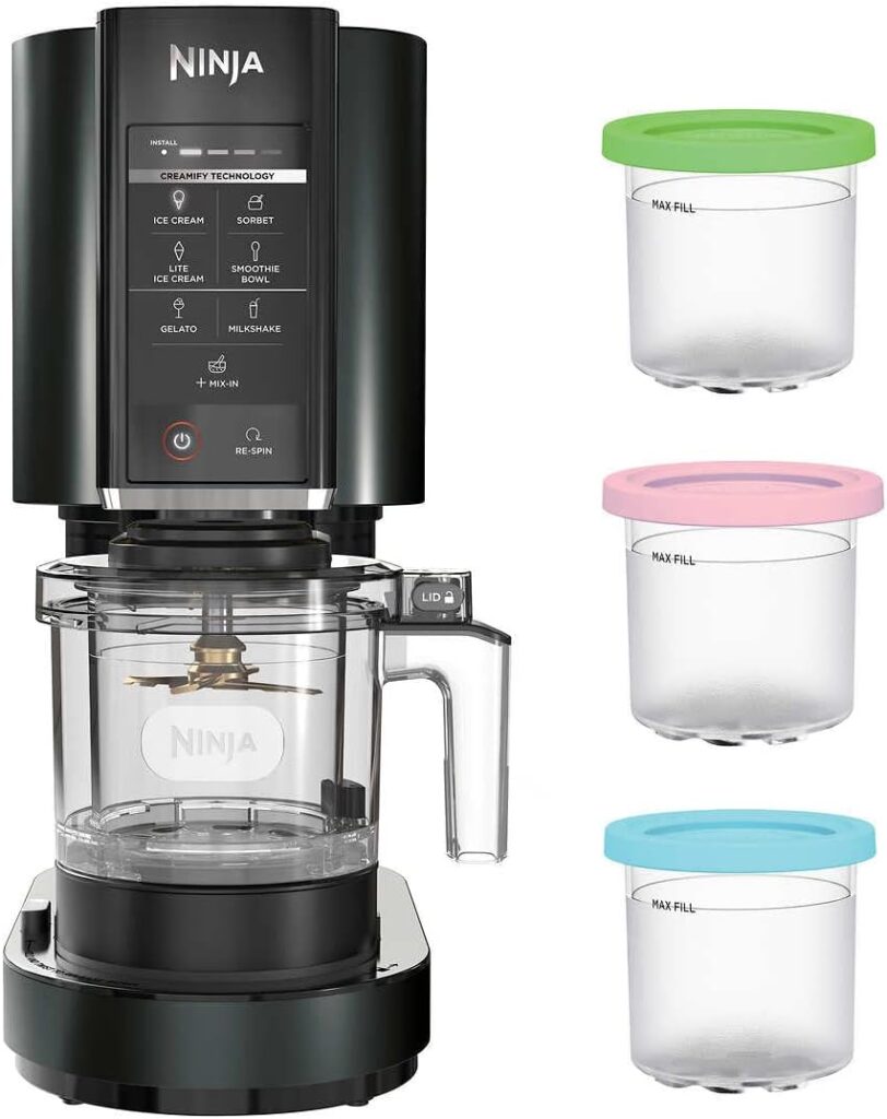 Ninja CN301CO CREAMi Ice Cream Maker, for Gelato, Mix-ins, Milkshakes, Sorbet, Smoothie Bowls & More, 7 One-Touch Programs,