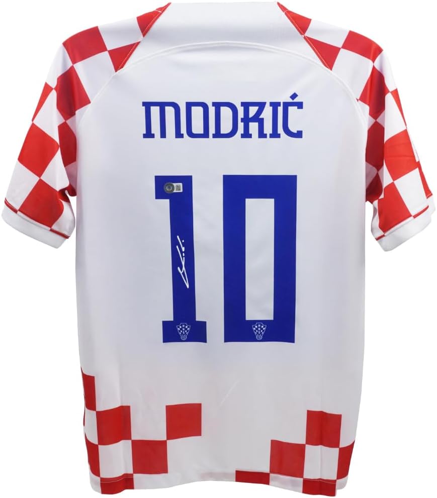 Luka Modric Signed Croatia Soccer Jersey #10, with Beckett COA White