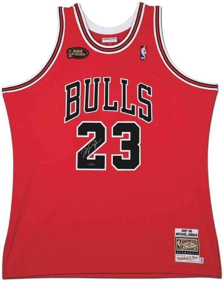 Michael Jordan Signed 1997-98 Mitchell & Ness Bulls Jersey NBA Finals UDA – Autographed NBA Jerseys