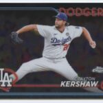 2024 Topps Chrome #110 Clayton Kershaw Los Angeles Dodgers MLB Baseball Base Trading Card