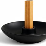 Authentic Peruvian Pottery Palo Santo Stick Holder | Handmade Ceramic Smudge Bowl | Incense and Sage Holder | Unique Decor for Spiritual and Aromatherapy Practices (Midnight Black)