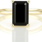 Black Onyx Ring in 14k Gold – Artisan Jewelry for Women – Handmade Black Gemstone Design