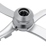 NANOBABY Replacement Paddle Blade Compatible with Ninja Creami NC300 Series Ice Cream Makers, Mixing Blade Paddle Replacement for Ninja NC299AMZ NC301 CN305A CN301CO, Stainless Steel, Silver