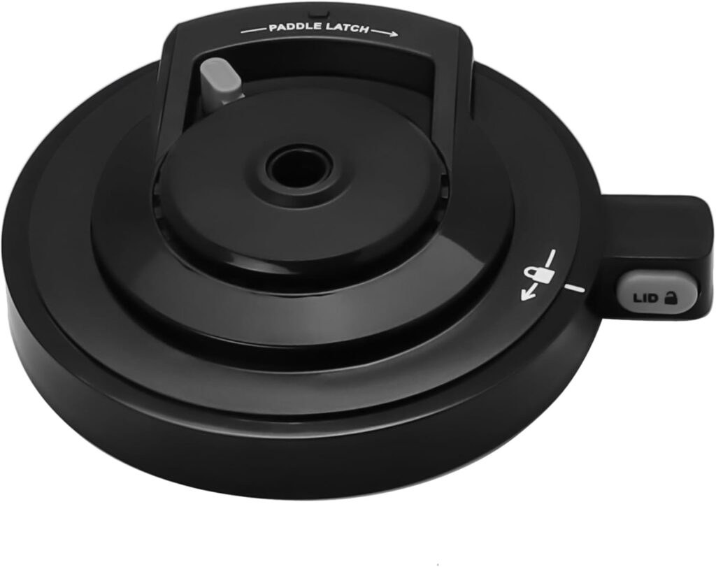 NANOBABY Outer Bowl Lid Replacement Compatible with Ninja Creami Deluxe NC500 Series Ice Cream Makers, Replacement Paddle Latch Cover Lid for Ninja Deluxe NC501 CN501CO NC500C NC501C NC501H, BPA Free