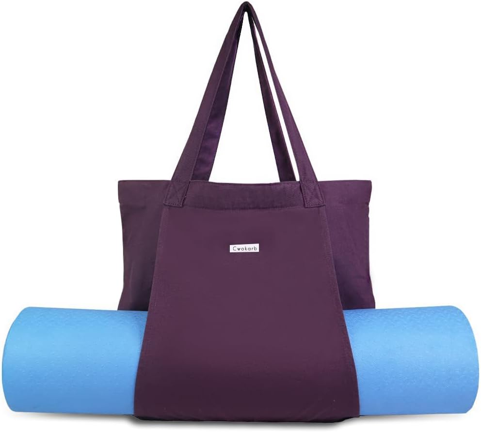 Yoga Bags for Women with Yoga Mats Bags Carrier Carryall Canvas Tote for Pilates Shoulder for Travel Office Beach Workout