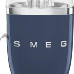 SMEG 50’s Retro Style Citrus Juicer with Drip Free Spout, Automatic Activation, and Efficient Straining, Navy