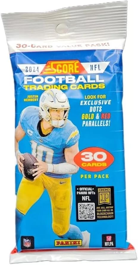2024 Panini Score Football NFL Trading Card Jumbo Pack (Gold & Red Parallels)