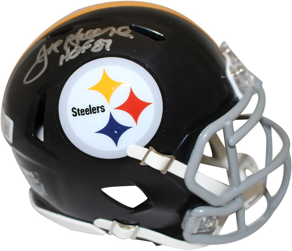 Joe Greene Signed Pittsburgh Steelers 1963-73 Speed Mini Helmet Beckett