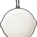 Mirro 12in Cast Iron Enamel Skillet with Helper Handle, Gray