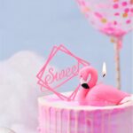 FLYPARTY Girls Birthday Candles,Handmade Adorable Pink Weeding Party Cake Topper Candle, Baby Shower Festival Theme Valentine’s Day Favors Decorations(Flamingos)