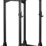 Titan Fitness Titan Series Half Rack with 36″ Depth, 2,000 LB Rackable Capacity, 3×3 Steel Uprights, Keyhole Side Spacing, Tall Squat Rack with Crossmemeber Nameplate, J-Hooks and Pull Up Bar
