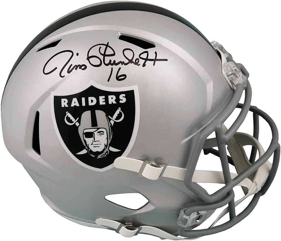 Jim Plunkett Signed Raiders Riddell Full Size Speed Replica Helmet