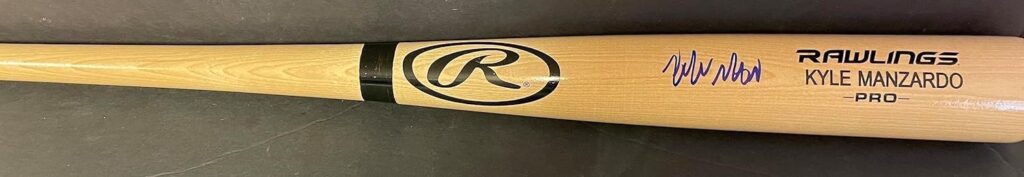 Kyle Manzardo Cleveland Guardians Autographed Signed Engraved Blonde Bat Beckett Rookie Hologram