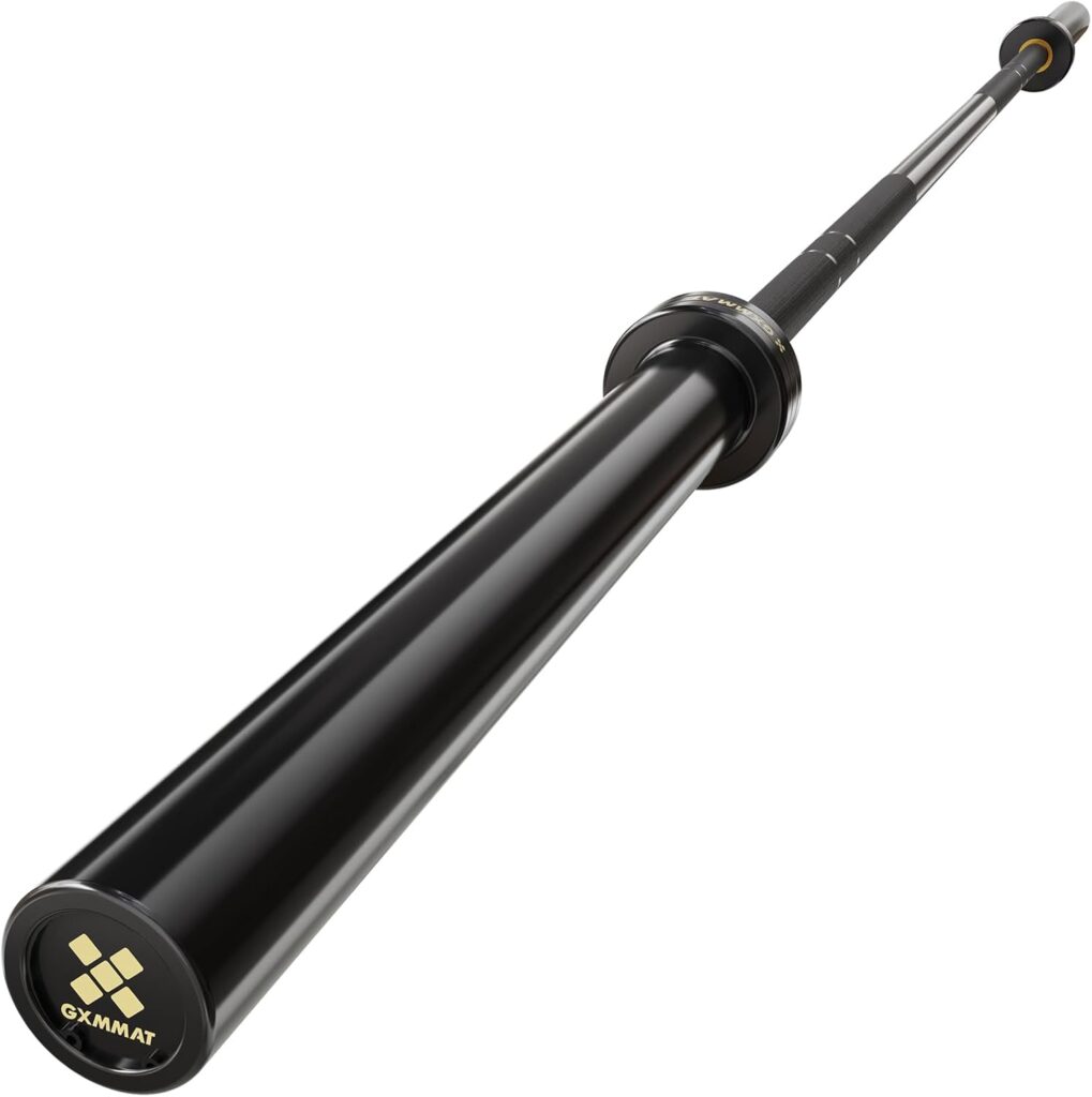 GXMMAT 7ft Olympic Barbell 45LB, 1500LB Capacity Weight Bar, Weightlifting Bar for Bench Press, Deadlift, Squat, Home Gym Strength Training, 2″ Sleeves with Ceramic Coating