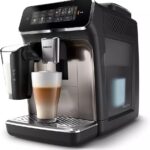 Philips 3300-Series Fully Automatic Espresso Machine – 6 Drinks, Modern Colour Touch Screen, LatteGo Milking System, SilentBrew, 100% Ceramic Grinder, AquaClean Filter. Black Chrome (EP3347/90) (Renewed)