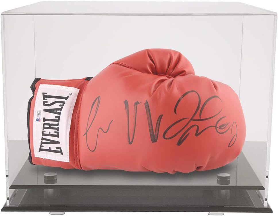 OnDisplay Deluxe UV-Protected Boxing Glove Display Case – Black Base – Luxe Handmade Acrylic Case for Boxing Glove, Die-Cast Cars, Baseball Mitt and More