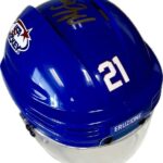 Miracle on Ice Blue Mini Hockey Helmet Signed by Mike Eruzione – Officially Licensed Product