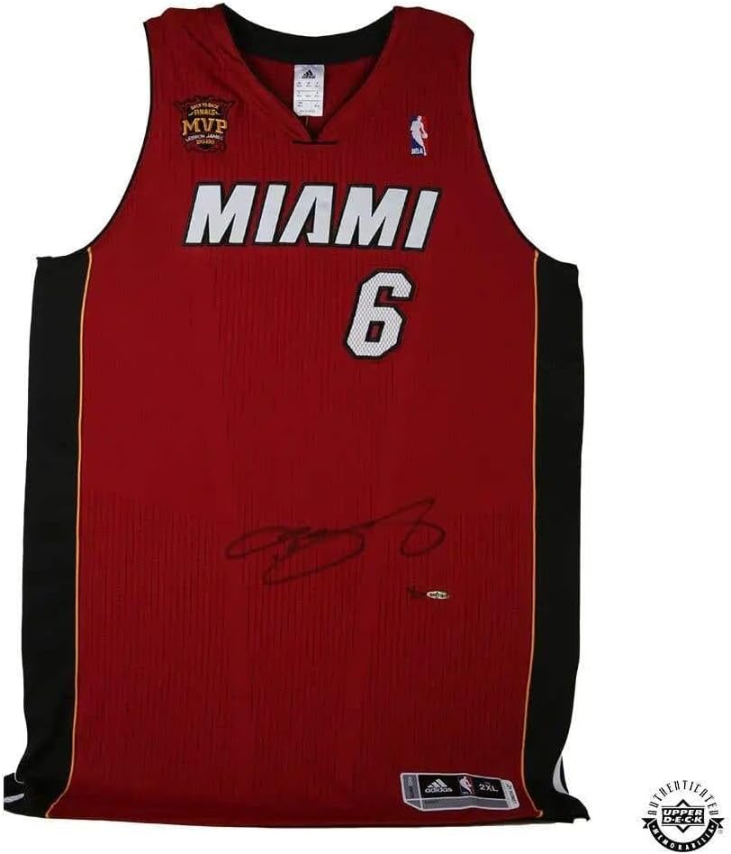 LeBron James Autographed Heat Jersey With Back-To-Back Finals MVP Patch – Upper Deck – Autographed NBA Jerseys