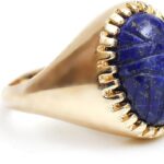 Gempires Scarab Beetle Carved Gemstone Rings Available in Size US 6 TO 9, Hypoallergic, Non-Tarnish 14k Yellow Gold Plated