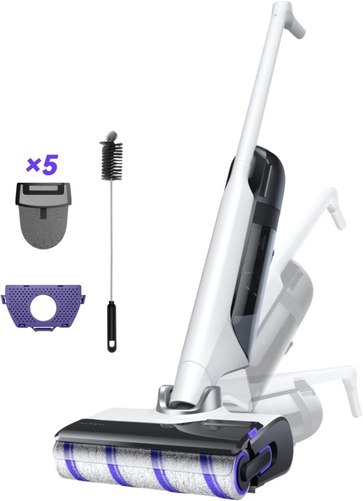 NARWAL S30 Wet Dry Vacuum Cleaner with 20000Pa Suction, 176°F Self-Cleaning, Heated Drying, Disposable Waste Bag, Tangle-Free, Cordless Vacuum Mop for Hard Floors & Edge Cleaning, Easy to Use