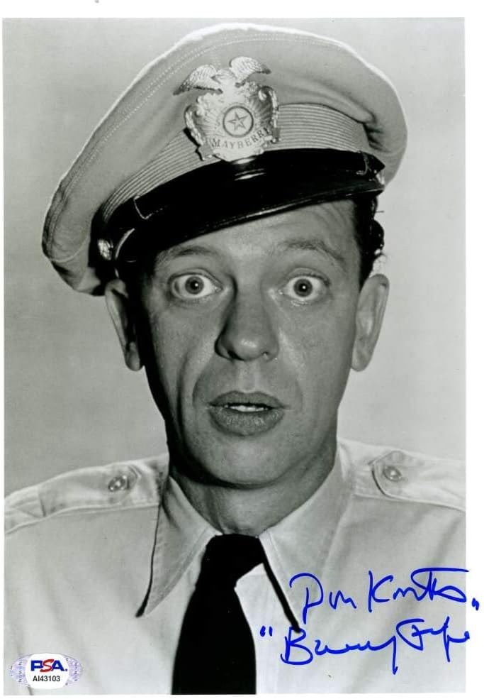 Don Knotts PSA DNA Coa Signed Barney Fife 8×10 Photo Mayberry Autograph