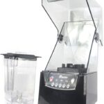 Smoothie Blender, 1.8L Commercial Soundproof Hood Blender 110V 2200W Smoothie Machine, Juice Maker Vegetables Mixer with Shield Quiet Sound Enclosure for Home, Office, Restaurant, Ice Crush, Shakes