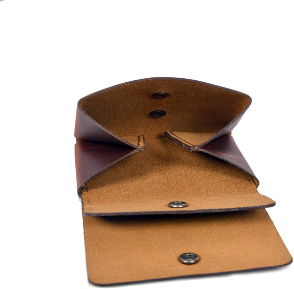 Handcrafted Leather Wallet – Double Pouch, Slim Design | Minimalist Front Pocket Wallet for Men & Women | Canadian Brand | Classic Rectangular Card Holder, Money Organizer, ID Case (Midnight Oak)