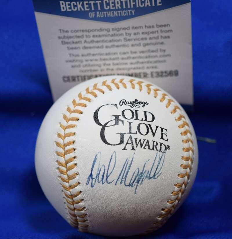 Dal Maxvill Beckett BAS Autograph Rawlings Glove Signed Baseball – Autographed MLB Gloves