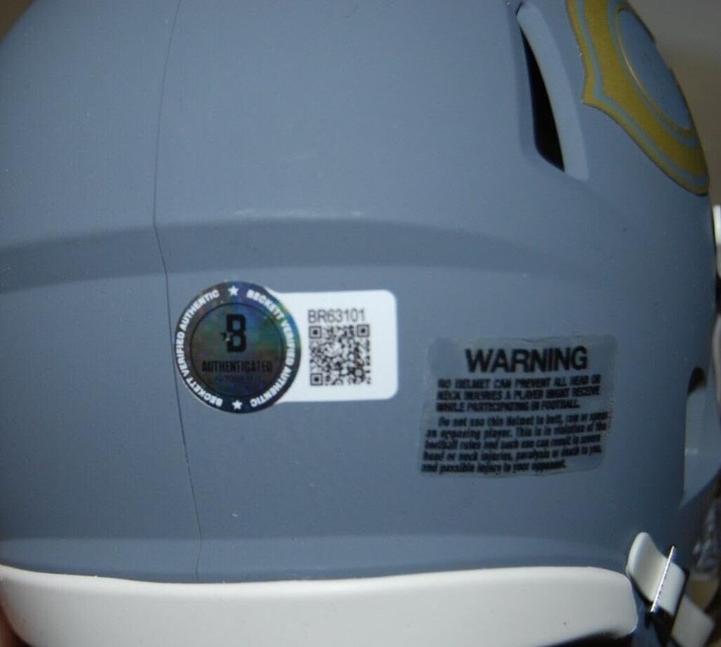 GEORGE HALAS MCCASKEY signed CHICAGO BEARS mini football helmet BECKETT BR63101 – Autographed NFL Helmets