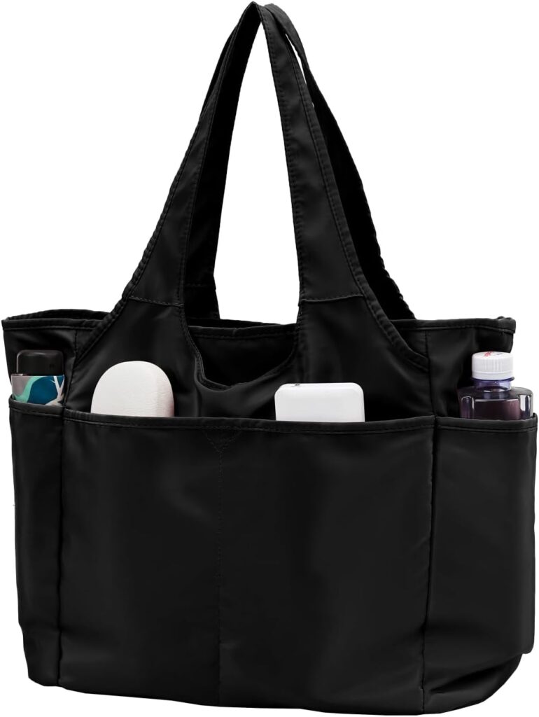 SOYMWIN Tote Bag for Women,Large Tote Bag with Compartments and Multiple Pockets,Quilted Shoulder Bag for Travel Work Sports