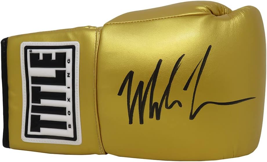 Mike Tyson Signed Title Gold Boxing Glove