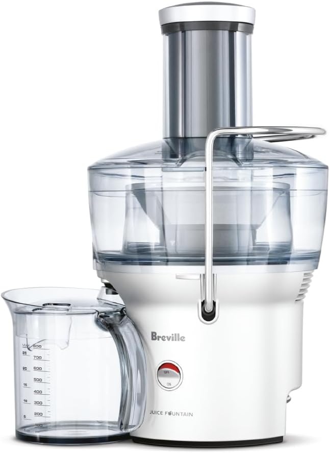 Breville BJE200XL Juice Fountain Compact Centrifugal Machine, 25 fl oz, Silver