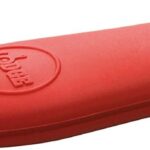 Lodge Silicone Mini Hot Handle Holder – Dishwasher Safe Mini Hot Handle Holder Designed for Lodge Cast Iron Skillets 8 Inches or Smaller w/Keyhole Handle – Reusable Heat Protection Up to 500° – Red
