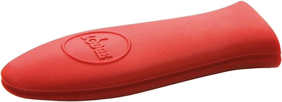 Lodge Silicone Mini Hot Handle Holder – Dishwasher Safe Mini Hot Handle Holder Designed for Lodge Cast Iron Skillets 8 Inches or Smaller w/Keyhole Handle – Reusable Heat Protection Up to 500° – Red