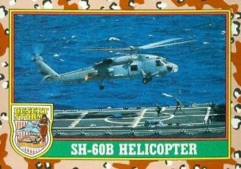 SH-60B Helicopter trading card (Desert Storm) 1991 Topps #10