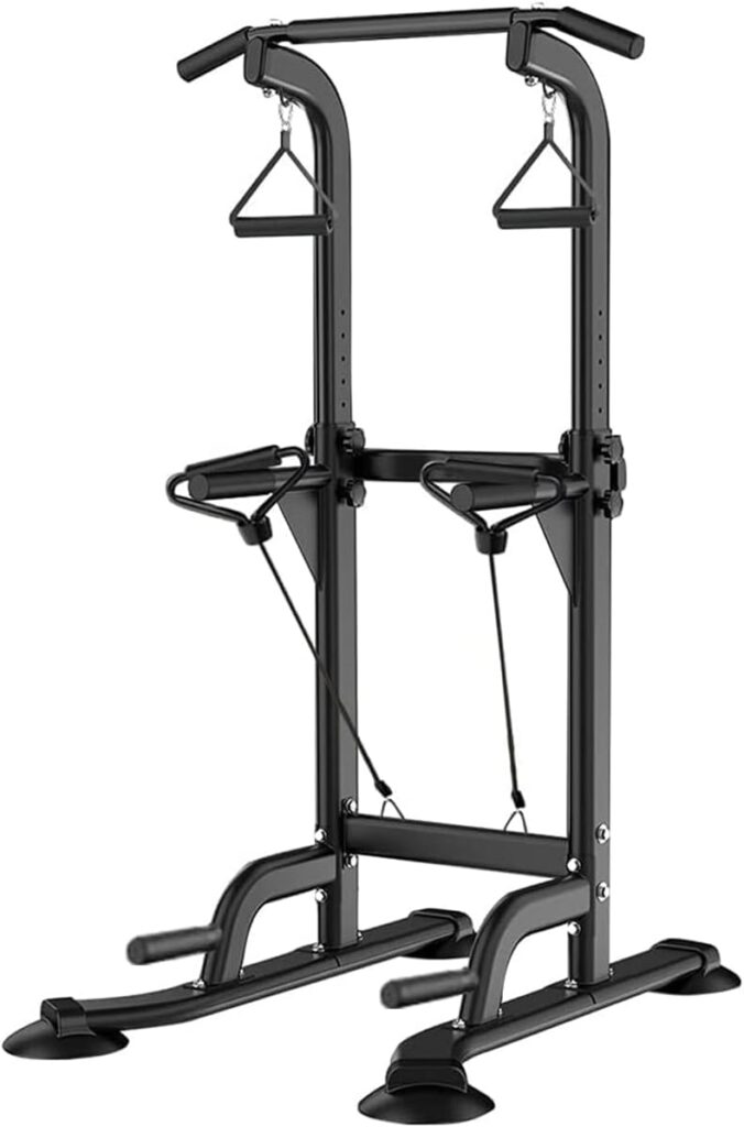Power Tower Pull Up & Dip Station Multi-Function Home Strength Training Fitness Workout Station Height Adjustable