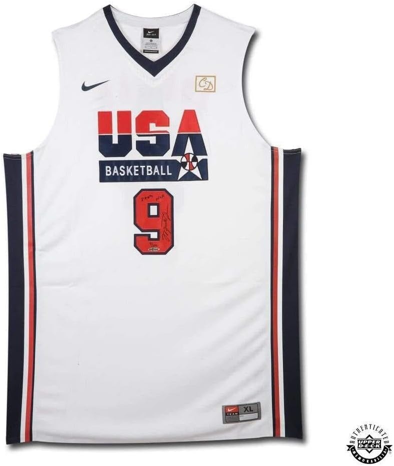 Michael Jordan Signed & Inscribed Nike 1992 Olympic Basketball Jersey – Upper Deck – Autographed NBA Jerseys