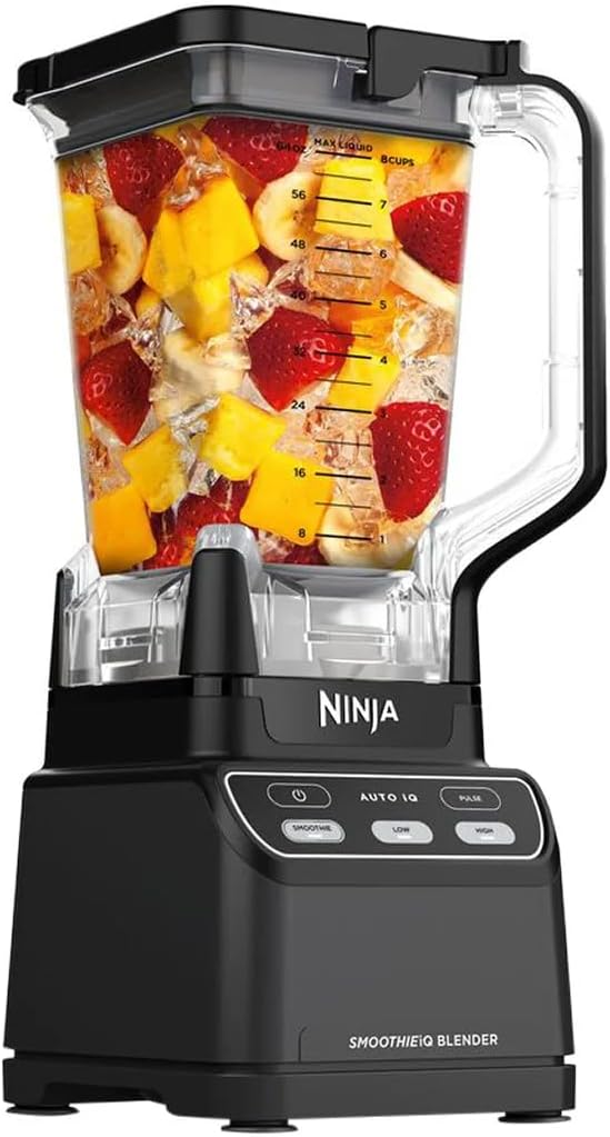 Ninja Professional Blender with Auto-iQ, 72oz Total Crushing Pitcher, 1400W Countertop Smoothie Maker CO750B (Renewed)