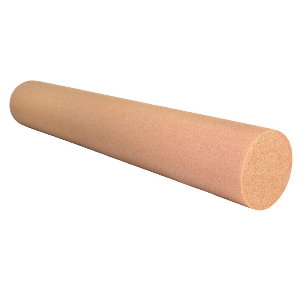 CanDo Beige PE Foam Rollers for Muscle Restoration, Massage Therapy, Sport Recovery and Physical Therapy 6″ x 36″ Round