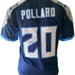 Tony Pollard Signed Custom Blue Football Jersey