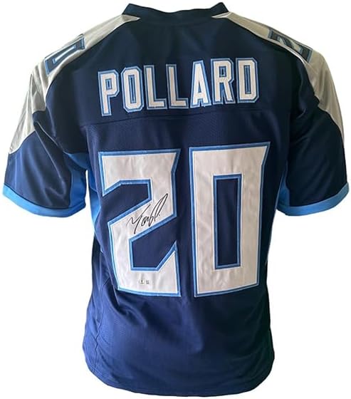 Tony Pollard Signed Custom Blue Football Jersey