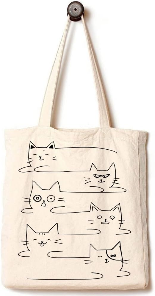 Andes Heavy Duty Flat-Bottom Canvas Tote Bag with Side Pockets – Aesthetic Handmade from 12oz 100% Cotton, Reusable & Durable