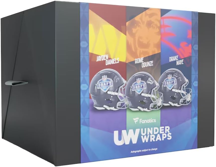 2024 Fanatics Under Wraps NFL Draft Autograph Mini Helmets 2024 Jayden Daniels Caleb Williams