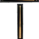 DisplayGifts Pro Collector’s Baseball Bat Display Case Frame with Acrylic Transparent Door Holder Rack Cabinet Wall Mounted Shadow Box Vertical or Horizontal, w/98% UV Protection-Lock.
