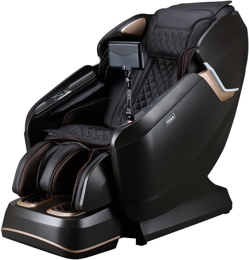 Titan Pro Vigor 4D | Brown | Full Body Massage Chair | Zero Gravity Reclining | SL Track | Multiple Massage Techniques | Heated Roller | Space Saving | Foot & Calf Massage