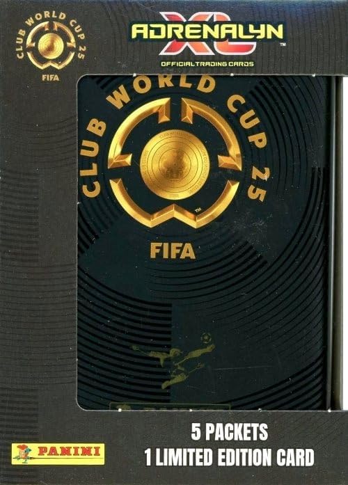2025 Panini Adrenalyn XL CLUB WORLD CUP Collector TIN with 30 Cards plus LIMITED EDITION Card! Look for Cards of Erling Haaland,Kylian Mbappe,Lionel Messi, Harry Kane, Bellingham & More! IMPORTED!